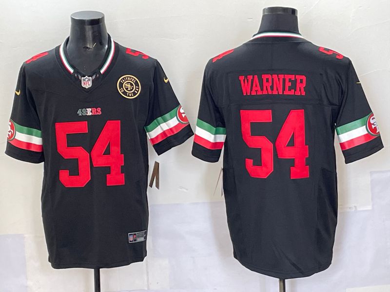 Men 2025 San Francisco 49ers #54 Warner Black Mexico Nike Limited NFL Jersey 005->san francisco 49ers->NFL Jersey